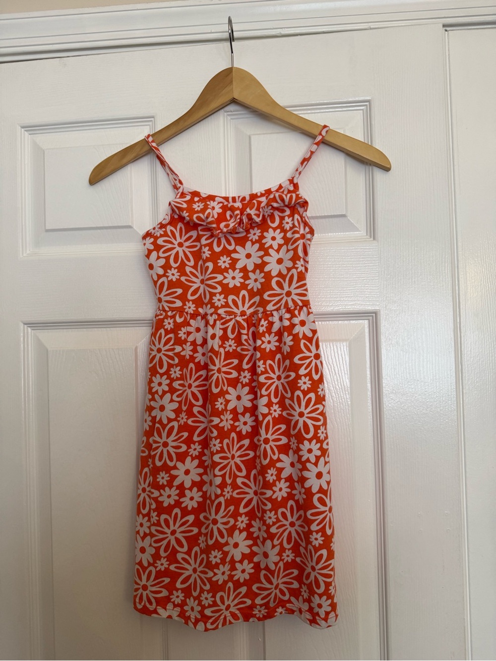 Faded Glory Orange and White Floral Sundress - Girls